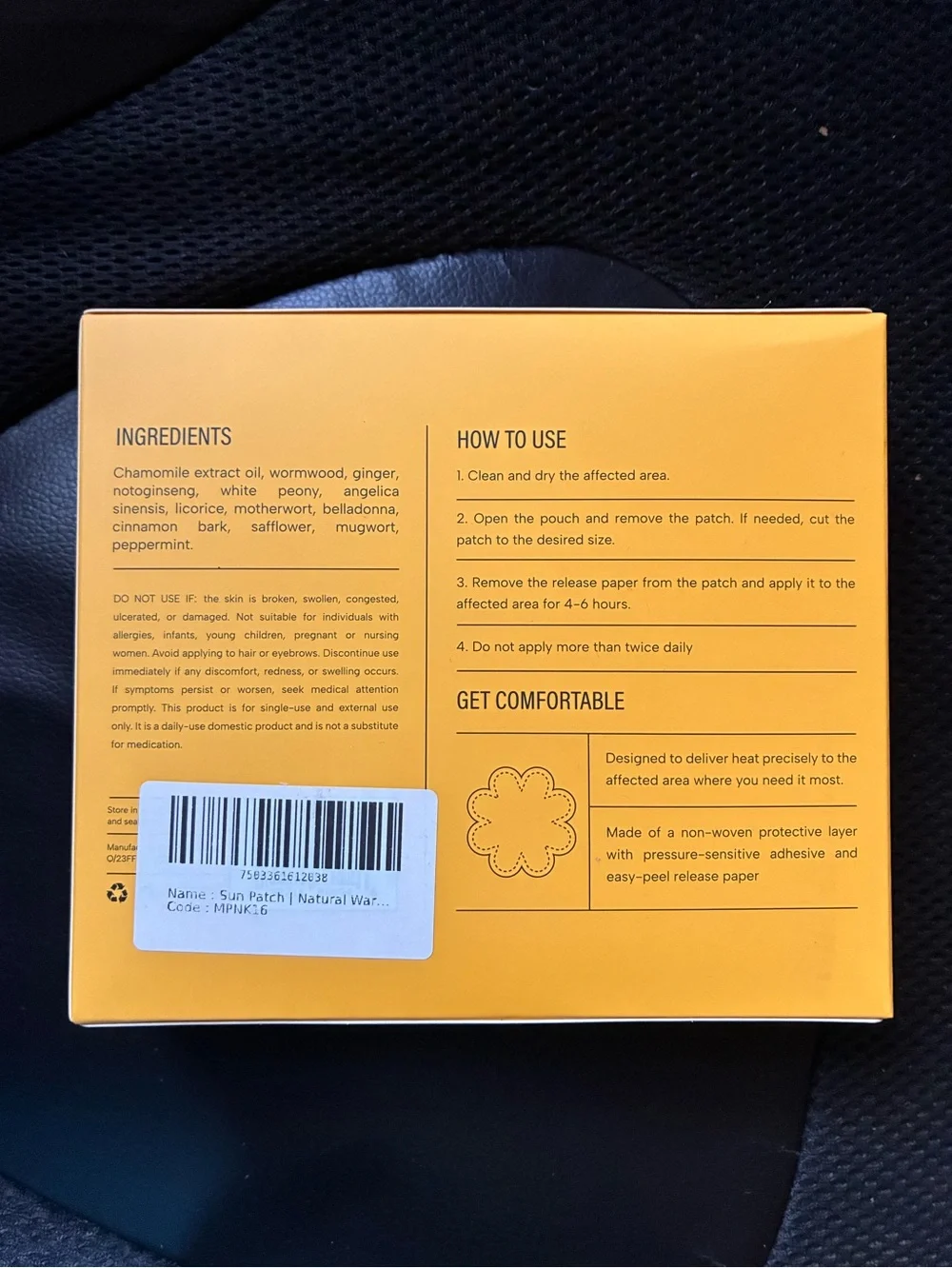 Sun Patch Neck & Shoulders Relief Patches